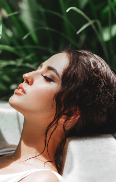 Image of a woman on a bath tub